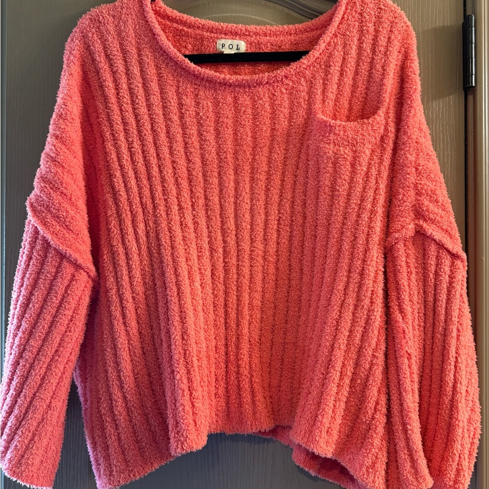 POL Women's Salmon Sweater